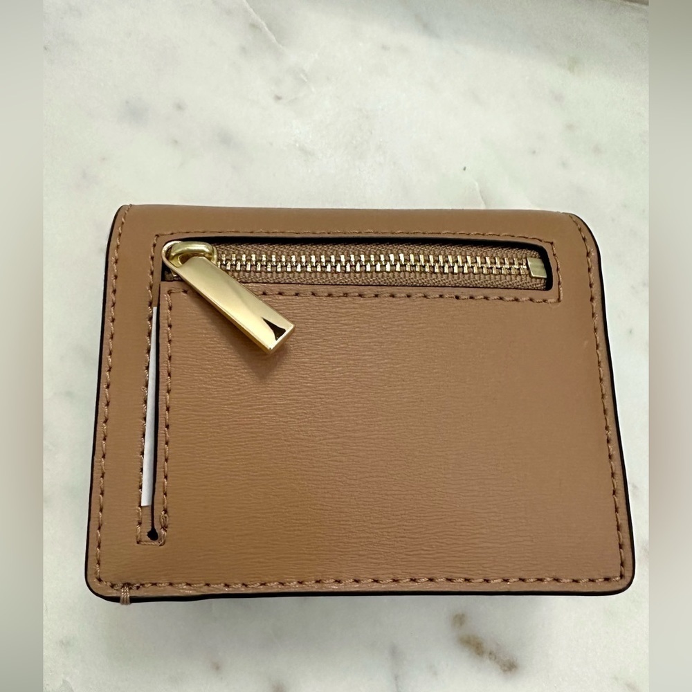 Tory Burch Parker foldable mini wallet card case - new! Cardamon and Navy - Picture 2 of 4